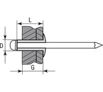 Стальные заклепки Зубр Профессионал 4.0х10 мм, 1000 шт. 31312-40-10