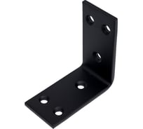 Уголок крепежный усиленный Дверной Страж 80x80x40 толщ. 5 мм черный ДС74239