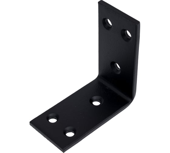 Уголок крепежный усиленный Дверной Страж 80x80x40 толщ. 5 мм черный ДС74239 1