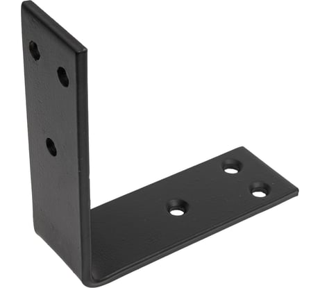 Уголок крепежный усиленный Дверной Страж 115x115x40 толщ. 5 мм черный ДС74237