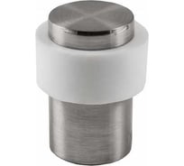 Ограничитель дверной Ренц напольный, никель супер матовый/белый INDS 34 MSN/White