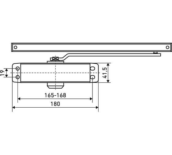Доводчик дверной Аллюр COMFORT ДД 168/3-4 AH-S до 100 кг, серебро RAL9006, со скользящей тягой, с фиксацией, морозостойкий 16683