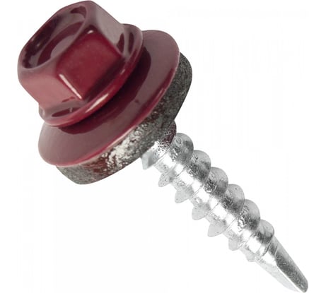 Кровельный саморез Госкреп 5.5х25 мм, RAL 3005, красное вино, 60 шт., пластиковый контейнер, 280 мл 2-0018320
