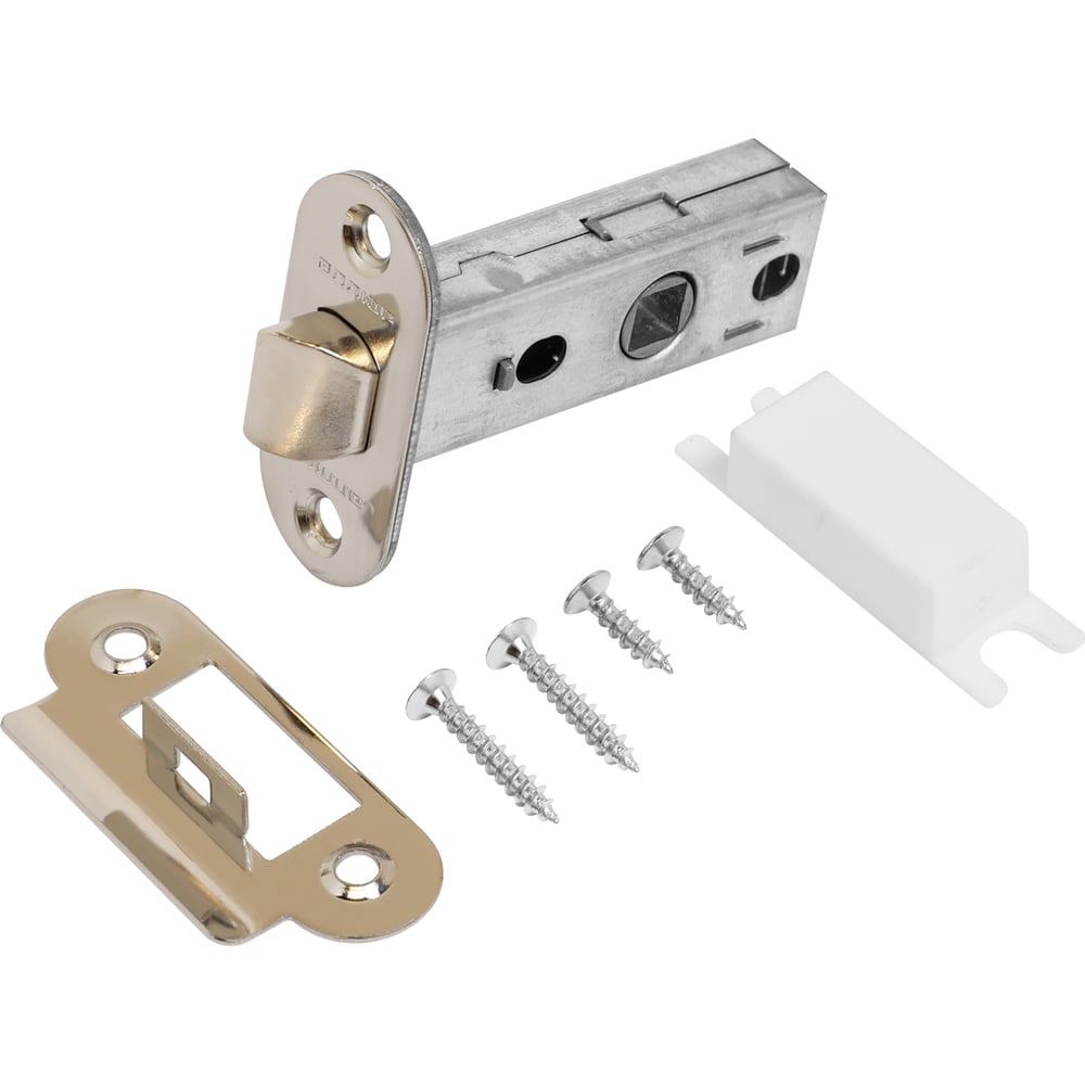 Защёлка Аллюр АРТ L45-8-R SN матовый никель B2B пакет, планка 25 мм ...