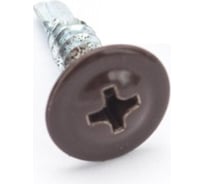 Саморезы с пресс-шайбой Госкреп сверло, 4.2х19 мм, коричневые, RAL8017, 30 шт. 1-0017490