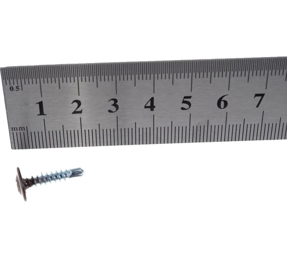 Саморезы с пресс-шайбой Госкреп сверло, 4.2х19 мм, коричневые, RAL8017, 30 шт. 1-0017490
