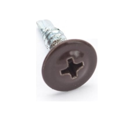 Саморезы с пресс-шайбой Госкреп 4.2х19 мм, коричневые, RAL8017, 30 шт. 1-0017360