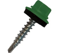 Саморез кровельный МЕТАЛЛСЕРВИС 4,8x35 RAL 6002 лиственно-зелёный, по дереву, 250 шт., ведро МС 1269208