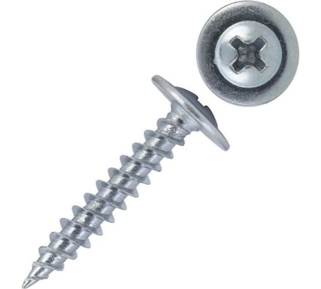 Саморез с прессшайбой МЕТАЛЛСЕРВИС 4,2x50 острый, цинк, 7 шт. МС 1268473