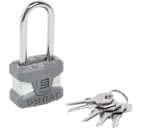 Замок навесной БУЛАТ ВС 0140-01 ПЛ стальной, 5 кл., d=6 мм 16519