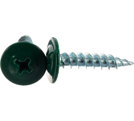 Саморезы с пресс-шайбой Госкреп 4.2х19 мм, зеленые, RAL6005, 30 шт. КР.192984 1-0017350