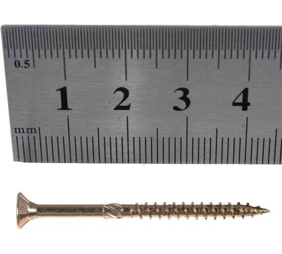 Конструкционный саморез BULLIT TORX15 3.5x45, желтый, потайной, 14 шт. 14-0016230
