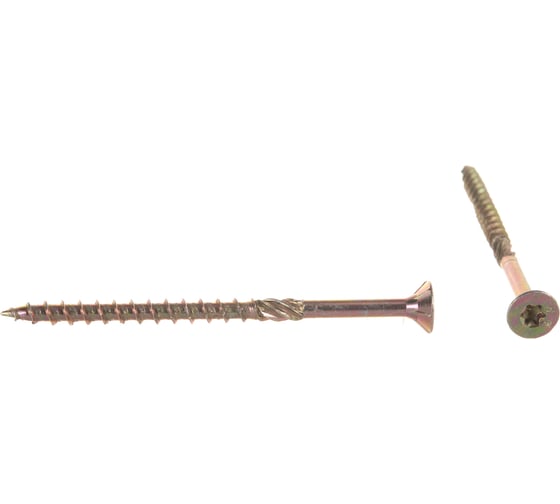 Конструкционный саморез BULLIT TORX25 5x80, желтый, потайной, 8 шт. 14-0016340