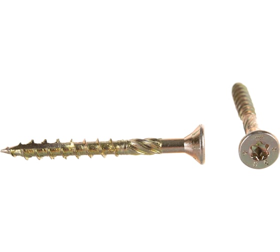 Конструкционный саморез BULLIT TORX25 5x50, желтый, потайной, 10 шт. 14-0016330