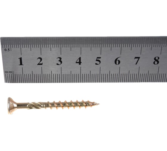 Конструкционный саморез BULLIT TORX25 5x50, желтый, потайной, 10 шт. 14-0016330