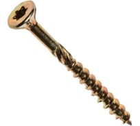 Конструкционный универсальный саморез BULLIT 5x60 TX25, желтый, потай, 200 шт. 14-0015580