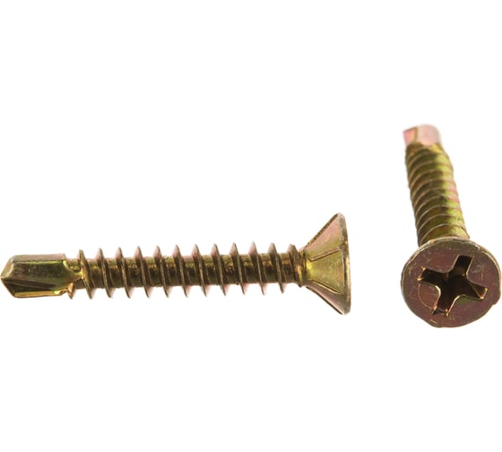 Оконный саморез Госкреп желтые, сверло, 3.9х25 мм, 40 шт. 1-0022020 1