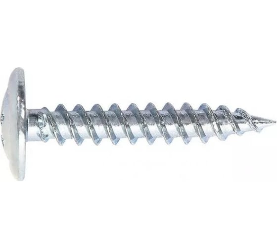Саморезы ШУРУПЬ 4,2x19, с прессшайбой, PH №2, острый наконечник, оцинкованные 200 шт. 48728 1
