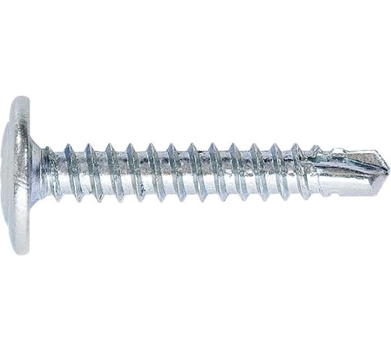 Саморезы ШУРУПЬ 4,2x25, с прессшайбой, PH №2, наконечник сверло, оцинкованные 200 шт. 48761 1