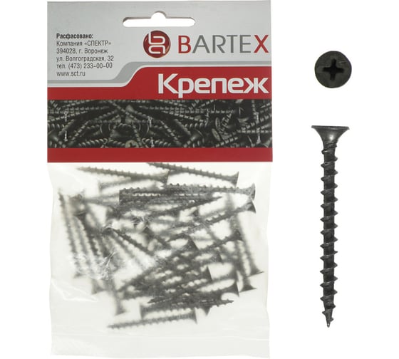 Саморез BARTEX ГД 3.5х45 пакет, 40шт 197442