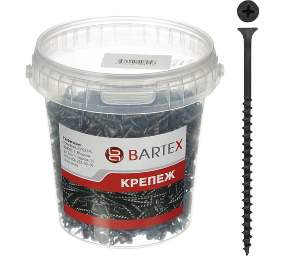 Саморез BARTEX ГД 4.2х90 банка, 100шт 220093 1