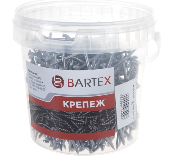 Гвозди BARTEX 3.0x80 банка, 1кг 211143