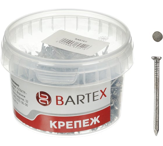 Гвозди BARTEX 1.4x25 банка, 0.3кг 220686 1