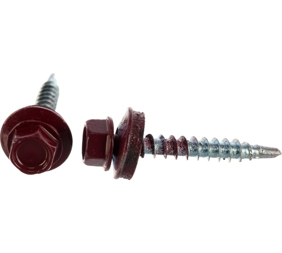 Кровельный саморез Госкреп 4,8х35 RAL 3005 красное вино 10 шт., подвес 2-0019060