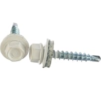 Кровельный саморез Госкреп 4,8х28 RAL 9003 белый 60 шт., пл.конт 280 мл 2-0017360