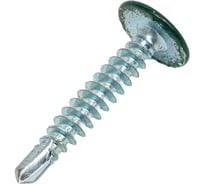 Саморезы с пресс шайбой Госкреп со сверл. 4,2х25мм зеленые RAL6005 20 шт., подвес 1-0017520