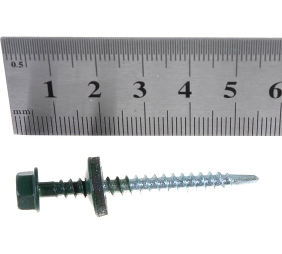 Кровельный саморез Госкреп 4,8х51 RAL 6005 зеленый мох 250 шт., б.пл.конт. 1500 мл 2-0016880