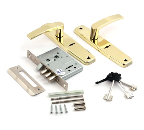 Врезной замок BORDER 84302-ЗВ9-8/13, золото 12067 00012067