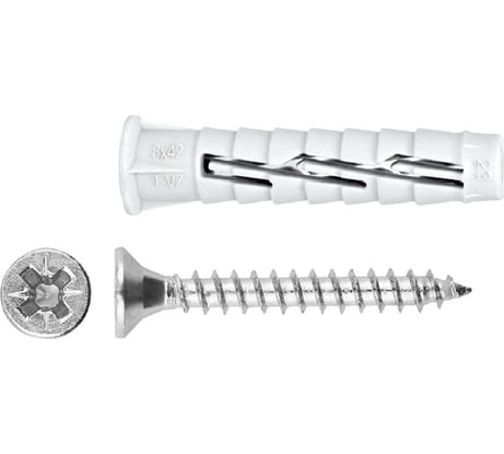 Универсальный дюбель Tecfi VZ нейлон 10x60 с шурупом 4 шт - пакет 147444