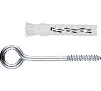 Универсальный дюбель Tecfi VZ нейлон 12x60 с шурупом-кольцом 2 шт - пакет 147450