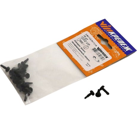 Саморез клоп VIPкрепеж чёрный, полусфера, сверло, 3.8х11, 19 шт. 10202 VIP