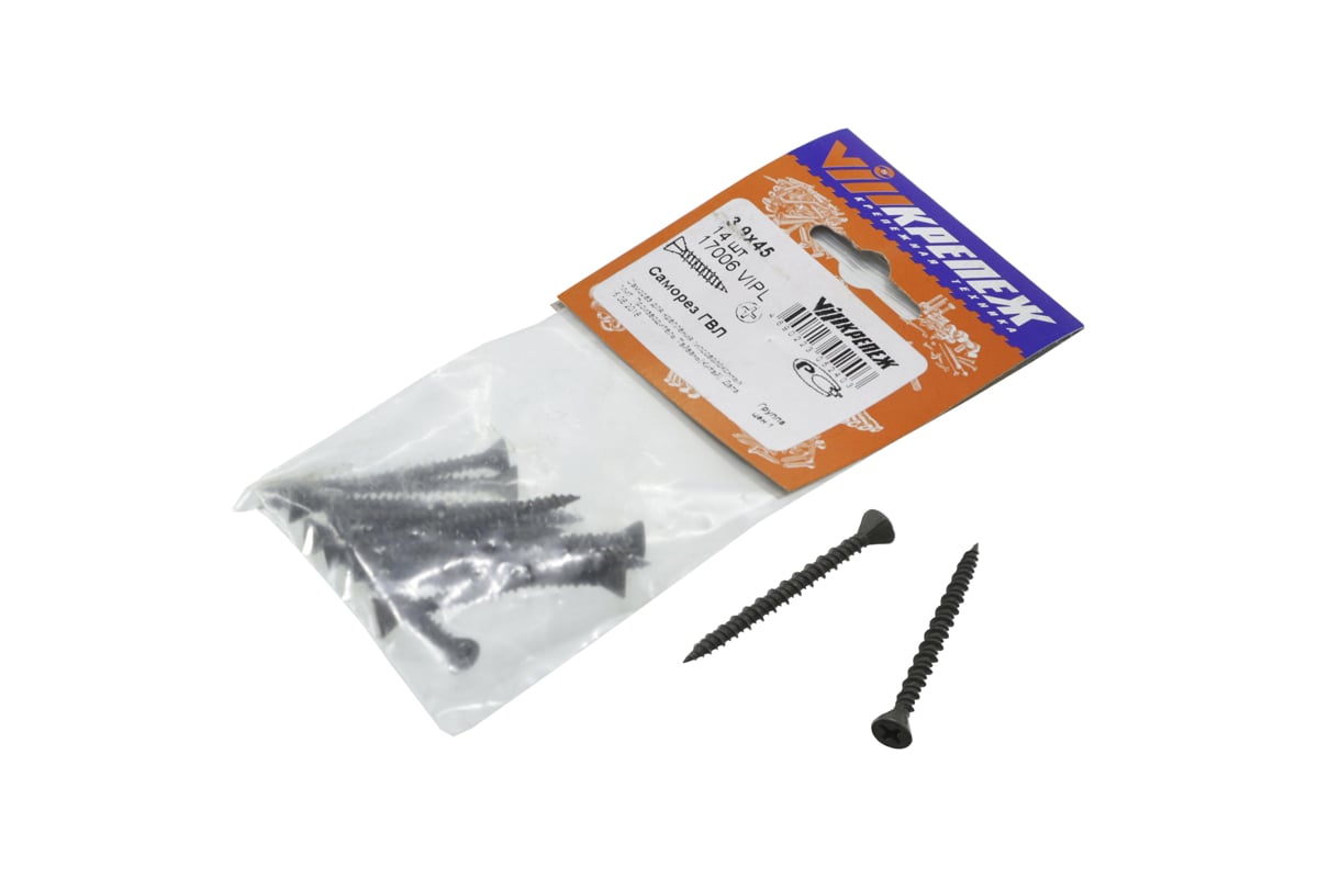 Саморез ГВЛ VIPкрепеж 3.9х45, 14 шт. 17006 VIPL - выгодная цена, отзывы ...