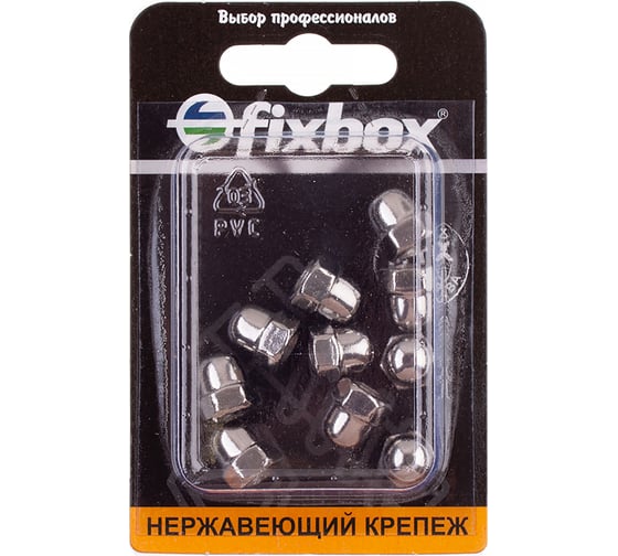 Нержавеющая колпачковая гайка Fixbox DIN1587 М6 10 шт 552860