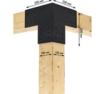 Коннектор угловой ООО СКП сталь 3 мм, 1 шт СТ-001/1