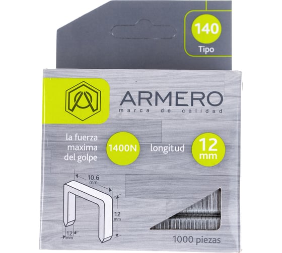 Скобы (1000 шт; 12 мм; тип 140) для степлера ARMERO A312/013