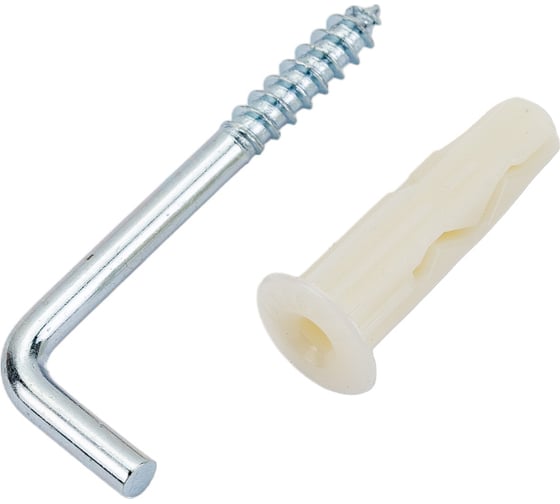 Крюк-шуруп ЕВРОПАРТНЕР L- обр. Zn d3,9хL40 в компл. c дюбелем MULTI 6x25 6шт. MP 300 17