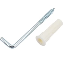 Крюк-шуруп ЕВРОПАРТНЕР L- обр. Zn d5,5хL80 в компл. c дюбелем MULTI 10x40 4шт. MP 319 17