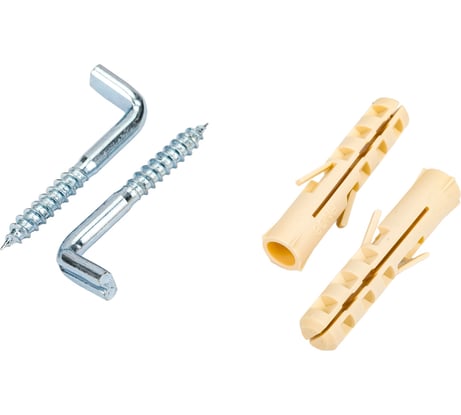 Крюк-шуруп ЕВРОПАРТНЕР L-обр. Zn d4,5хL40 мм, прямой шлиц, 2 шт. 13 3000 1