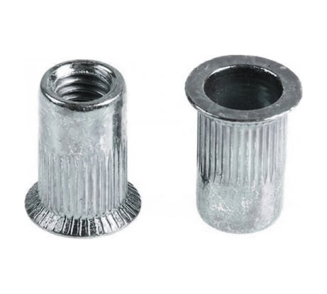 Заклепка КРЕП-КОМП с внутренней резьбой потайной бортик Белый цинк м8х1,25х18 350шт зрп8