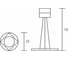 Настенный дверной ограничитель с фиксатором RENZ латунь блестящая, 1 шт. INDS 76 PB 4