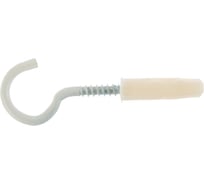 Крюк-шуруп ЕВРОПАРТНЕР белый d3,9хL40 в компл. c дюбелем MULTI 6x25 4шт. MP 304 17