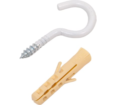 Крюк-шуруп ЕВРОПАРТНЕР белый d3,9хL40 мм 2 шт. 13 7643 1