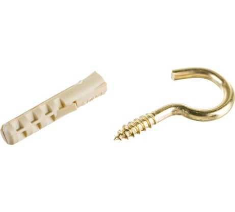 Крюк-шуруп ЕВРОПАРТНЕР латунир. d2,8хL25 мм 3 шт. 13 4823 1