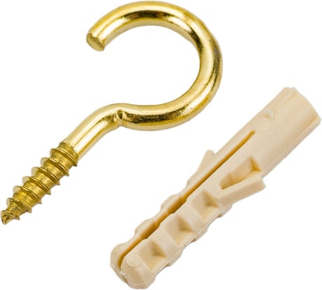 Крюк-шуруп ЕВРОПАРТНЕР латунир. d3,3хL30 мм 2 шт. 13 4826 1