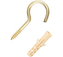 Крюк-шуруп ЕВРОПАРТНЕР латунир. d4,1хL50 мм 1 шт. 13 4827 1