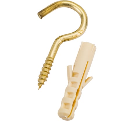 Крюк-шуруп ЕВРОПАРТНЕР латунир. d3,6хL40 мм 2 шт. 13 7645 1